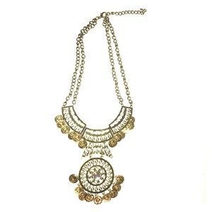 Necklace “Shiny gold sun”